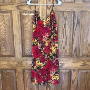 Little Moon Women’s Floral Spaghetti Strap Midi Dress